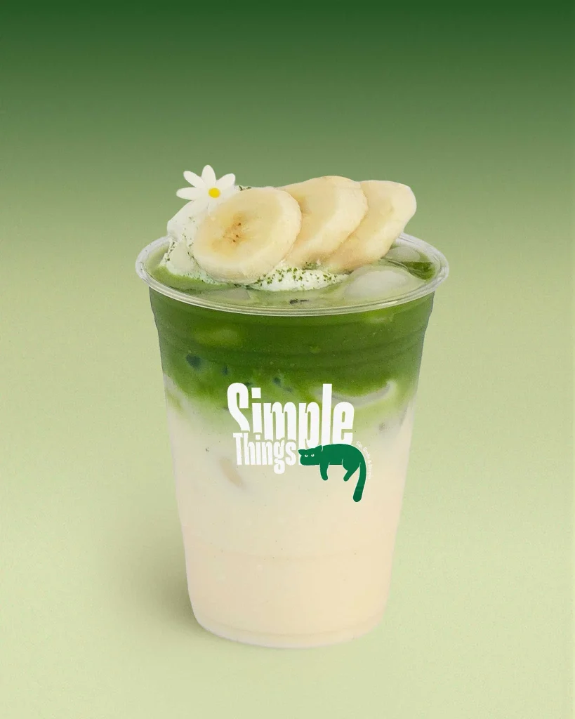 Banana Matcha with Fresh Banana Milk - Simple Things Matcha